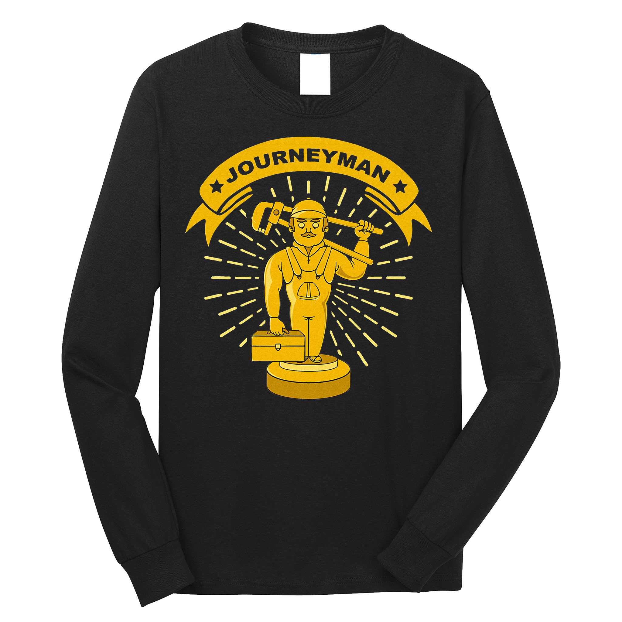 Journeyman Plumber Gift Trophy Statue Plumbing Long Sleeve Shirt