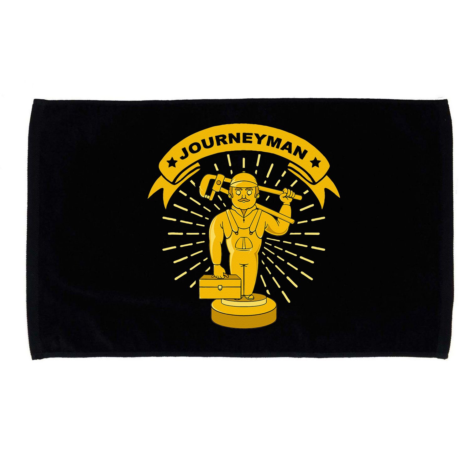 Journeyman Plumber Gift Trophy Statue Plumbing Microfiber Hand Towel