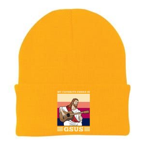 Jesus Playing Guitar Design My Favorite Chord Is Gsus Funny Gift Knit Cap Winter Beanie