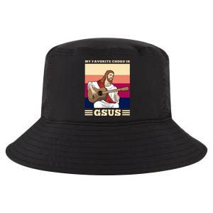 Jesus Playing Guitar Design My Favorite Chord Is Gsus Funny Gift Cool Comfort Performance Bucket Hat