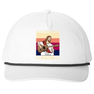 Jesus Playing Guitar Design My Favorite Chord Is Gsus Funny Gift Snapback Five-Panel Rope Hat