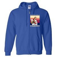 Jesus Playing Guitar Design My Favorite Chord Is Gsus Funny Gift Full Zip Hoodie