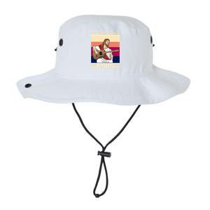 Jesus Playing Guitar Design My Favorite Chord Is Gsus Funny Gift Legacy Cool Fit Booney Bucket Hat