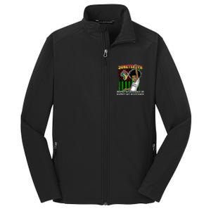 Juneteenth Pride Great Gift Melanin Respect My Existence Cute Gift Core Soft Shell Jacket