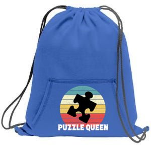 Jigsaw Puzzle Hobby Queen Gift Retro Sunset Cute Gift Sweatshirt Cinch Pack Bag