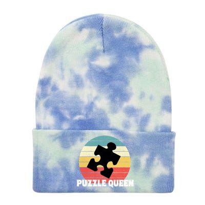 Jigsaw Puzzle Hobby Queen Gift Retro Sunset Cute Gift Tie Dye 12in Knit Beanie