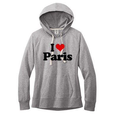 JAime Paris Heart I Love Heart Paris Women's Fleece Hoodie