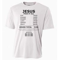 Jesus Paid It All Lord Christ Savior Salvation Grace Cooling Performance Crew T-Shirt