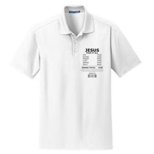 Jesus Paid It All Lord Christ Savior Salvation Grace Dry Zone Grid Polo