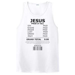 Jesus Paid It All Lord Christ Savior Salvation Grace PosiCharge Competitor Tank