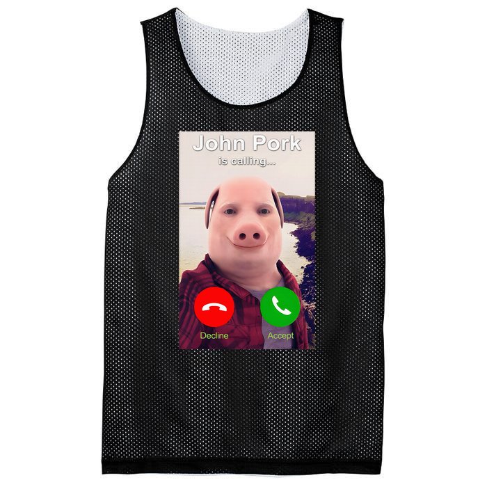 John Pork Is Calling Funny John Pork Meme Mesh Reversible Basketball Jersey Tank