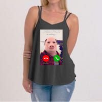 John Pork Is Calling Funny John Pork Meme Women's Strappy Tank