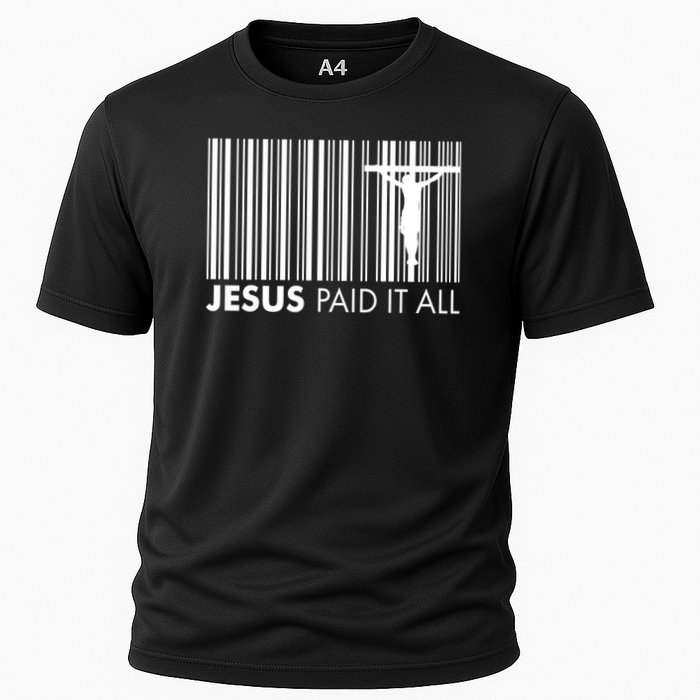 Jesus Paid It All Barcode Celebrating Easter Cooling Performance Crew T-Shirt