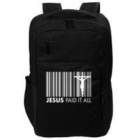 Jesus Paid It All Barcode Celebrating Easter Impact Tech Backpack