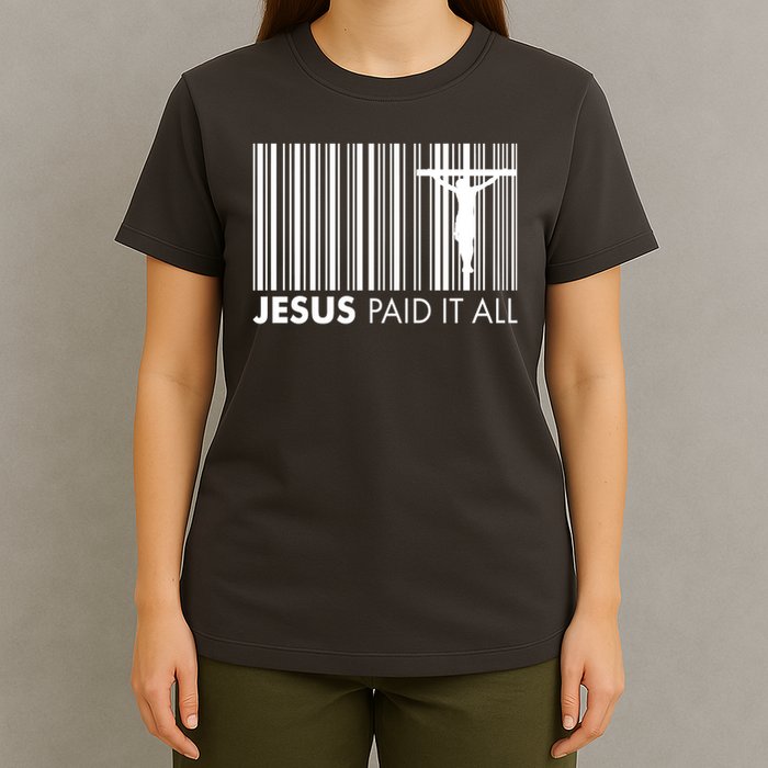 Jesus Paid It All Barcode Celebrating Easter T-Shirt