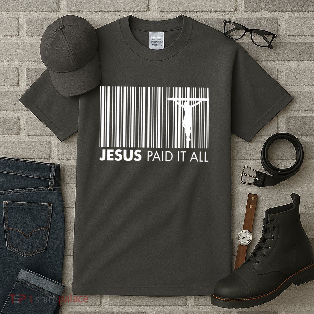 Jesus Paid It All Barcode Celebrating Easter Tall T-Shirt