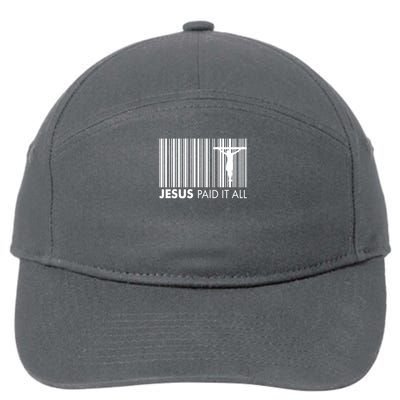 Jesus Paid It All Barcode Celebrating Easter 7-Panel Snapback Hat