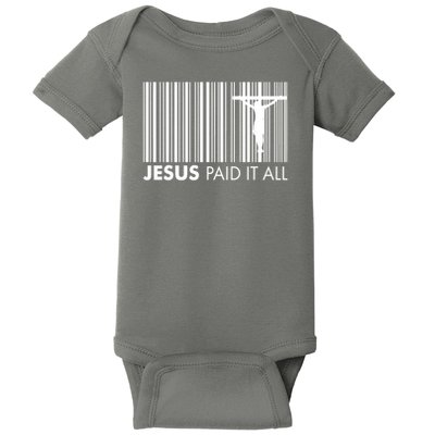 Jesus Paid It All Barcode Celebrating Easter Baby Bodysuit