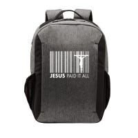 Jesus Paid It All Barcode Celebrating Easter Vector Backpack