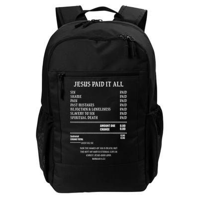 Jesus Paid It All Sin Shame Pain Past Mistakes Rejection Backpack