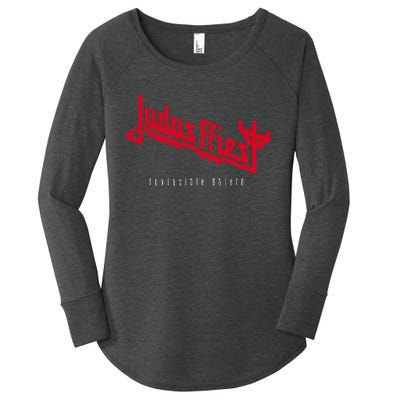 Judas Priest – Invincible Shield Red Women's Perfect Tri Tunic Long Sleeve Shirt