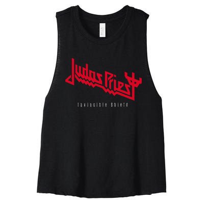 Judas Priest – Invincible Shield Red Women's Racerback Cropped Tank