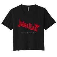 Judas Priest – Invincible Shield Red Women's Crop Top Tee