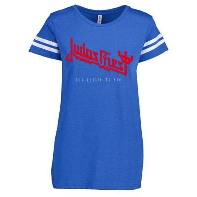 Judas Priest – Invincible Shield Red Enza Ladies Jersey Football T-Shirt