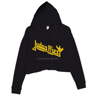 Judas Priest – Invincible Shield Yellow Crop Fleece Hoodie