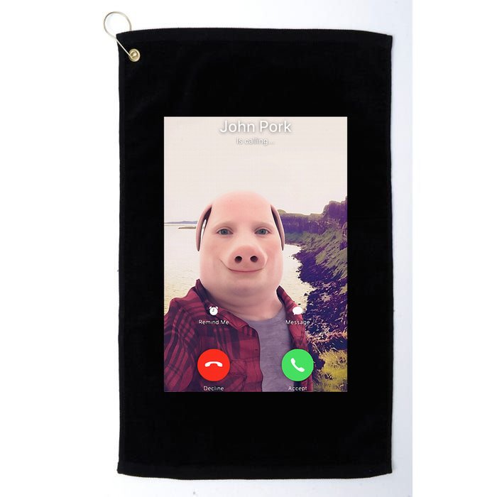 John Pork Is Calling Golf Towel