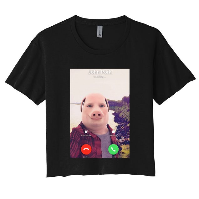 John Pork Is Calling Crop Top