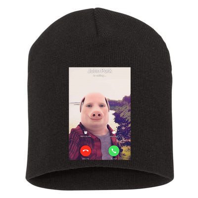 John Pork Is Calling Short Acrylic Beanie