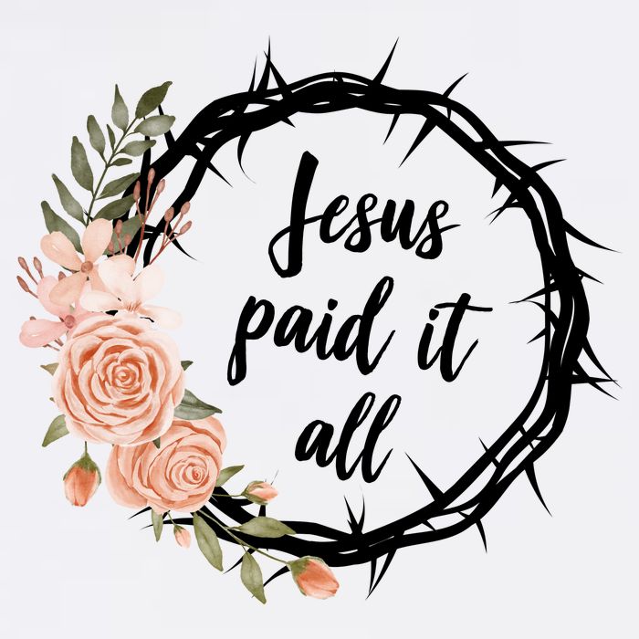 Jesus Paid It All Floral Crown Christian Trucker Hat
