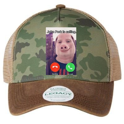John Pork Is Calling Funny Answer Call Phone Legacy Tie Dye Trucker Hat