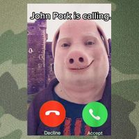 John Pork Is Calling Funny Answer Call Phone Legacy Tie Dye Trucker Hat