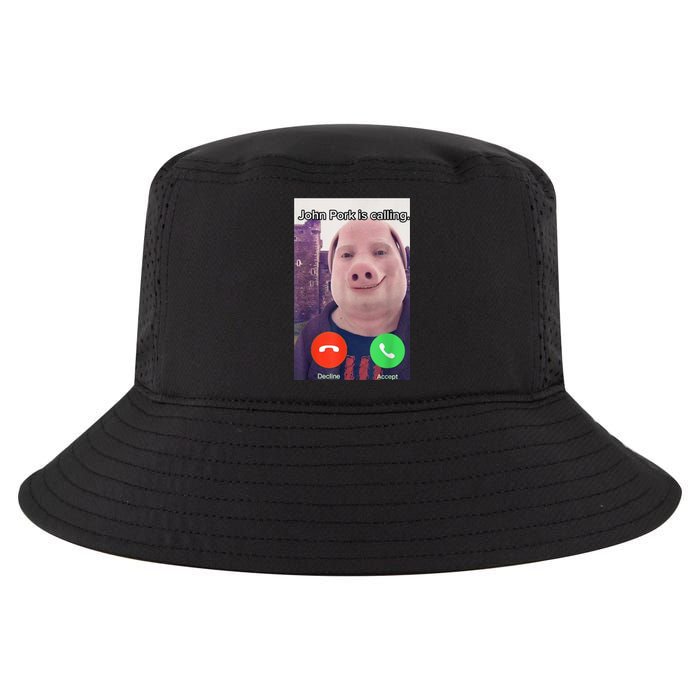 John Pork Is Calling Funny Answer Call Phone Cool Comfort Performance Bucket Hat