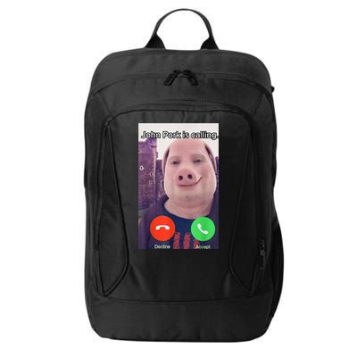 John Pork Is Calling Funny Answer Call Phone City Backpack