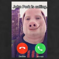 John Pork Is Calling Funny Answer Call Phone 25L Jumbo Tote