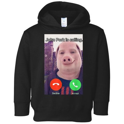 John Pork Is Calling Funny Answer Call Phone Toddler Hoodie