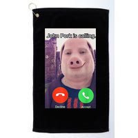 John Pork Is Calling Funny Answer Call Phone Golf Towel