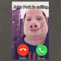 John Pork Is Calling Funny Answer Call Phone Cotton Canvas Backpack
