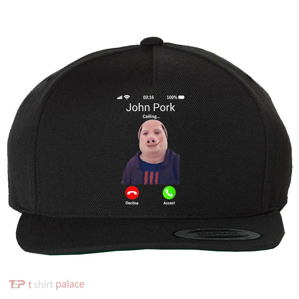 John Pork Is Calling Joke Funny Meme Graphic Women Wool Snapback Cap