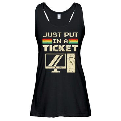 Just Put In A Ticket For Help Desk & Tech Support Ladies Essential Flowy Tank