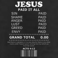 Jesus Paid It All Receipt 11oz C Handle Ceramic Mug