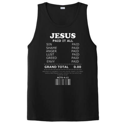 Jesus Paid It All Receipt PosiCharge Competitor Tank