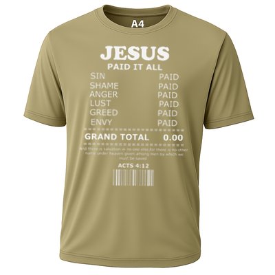 Jesus Paid It All Receipt Performance Shirt