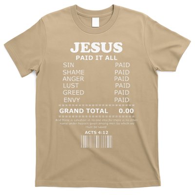 Jesus Paid It All Receipt T-Shirt