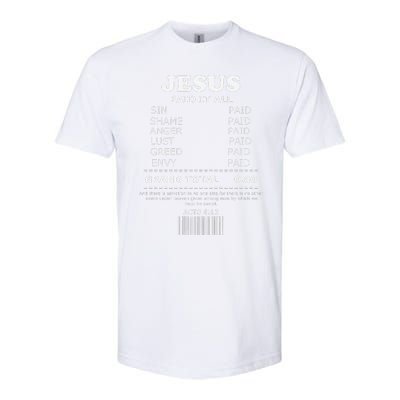 Jesus Paid It All Receipt Softstyle CVC T-Shirt