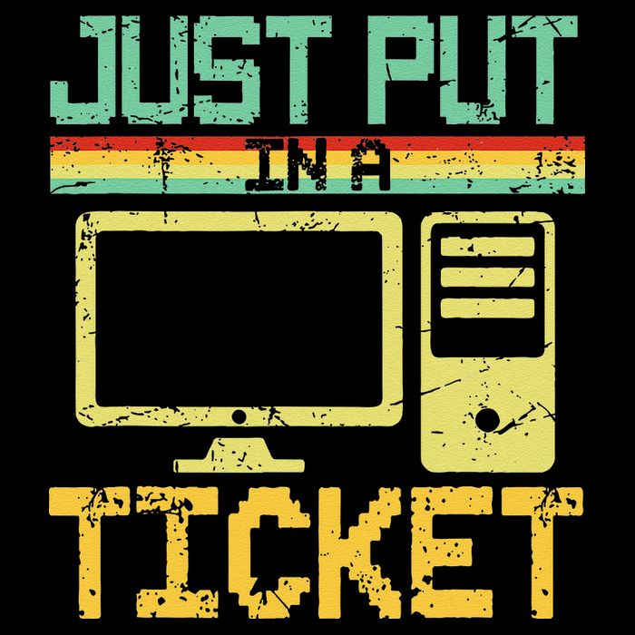 Just Put In A Ticket Fun Computer Help Desk It Tech Support Wool Snapback Cap