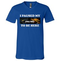 Joe Peeks I Paused My Call Of Duty Black Ops 6 To Be Here V-Neck T-Shirt